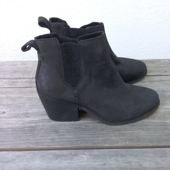 Toms Booties Women's Heeled "The Everly" heeled OrthoLite® insole Black Size 8 - Picture 3 of 12